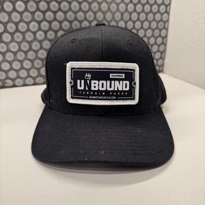 Mammoth Hat Cap Unbound Black Snap Back Baseball Adjustable Spellout Logo Adult